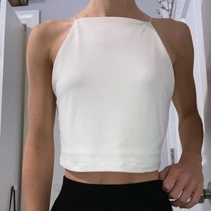 White crop top